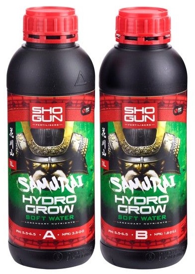 Shogun Samurai Hydro Grow Soft Water - nawozy hydroponiczne do wody miękkiej